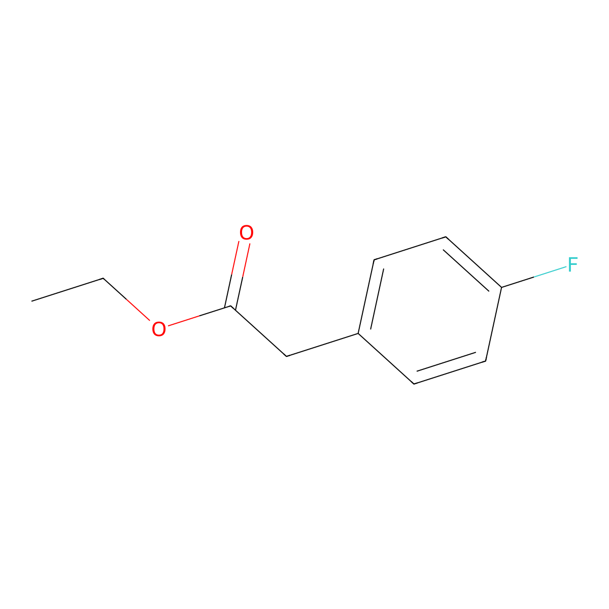Benzeneacetic acid, 4-fluoro-, ethyl ester molecular structure, CAS 587-88-2