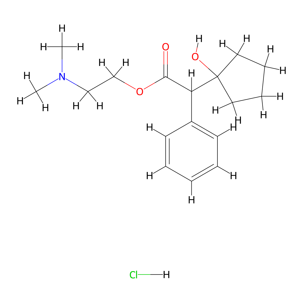 Cyclopentolate Hydrochloride molecular structure, CAS 5870-29-1