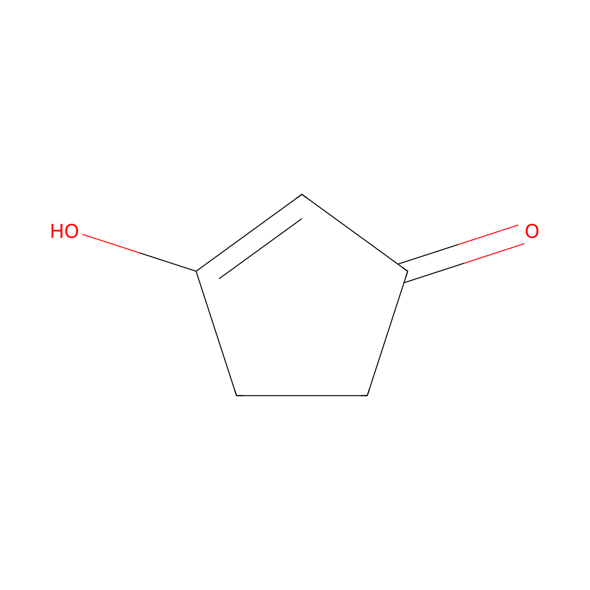 2-Cyclopenten-1-one, 3-hydroxy- molecular structure, CAS 5870-62-2