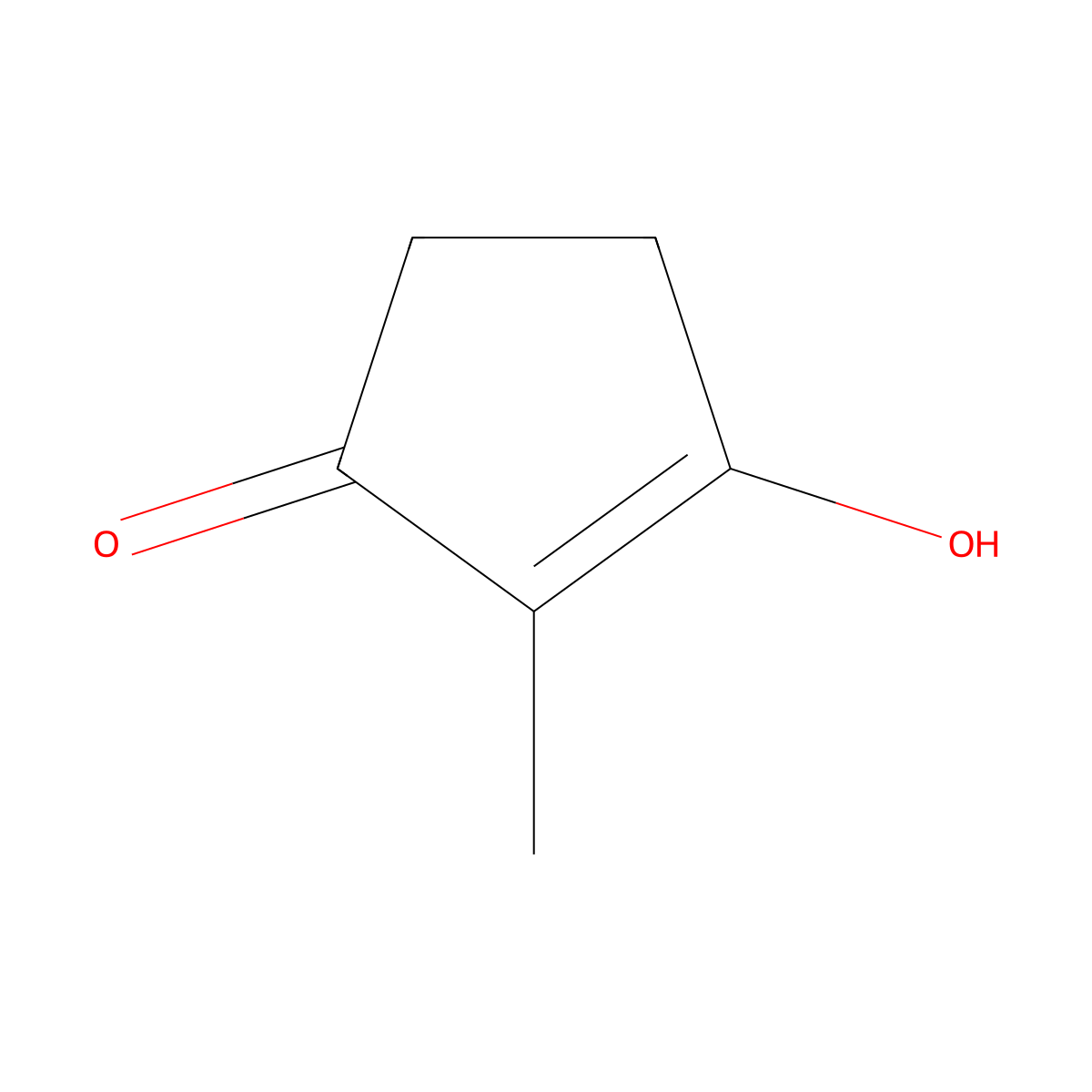 3-Hydroxy-2-methyl-cyclopent-2-enone molecular structure, CAS 5870-63-3