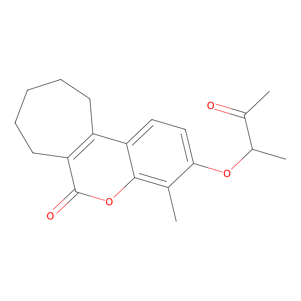4-methyl-3-(1-methyl-2-oxopropoxy)-8,9,10,11-tetrahydrocyclohepta[c]chromen-6(7H)-one molecular structure, CAS 587009-51-6