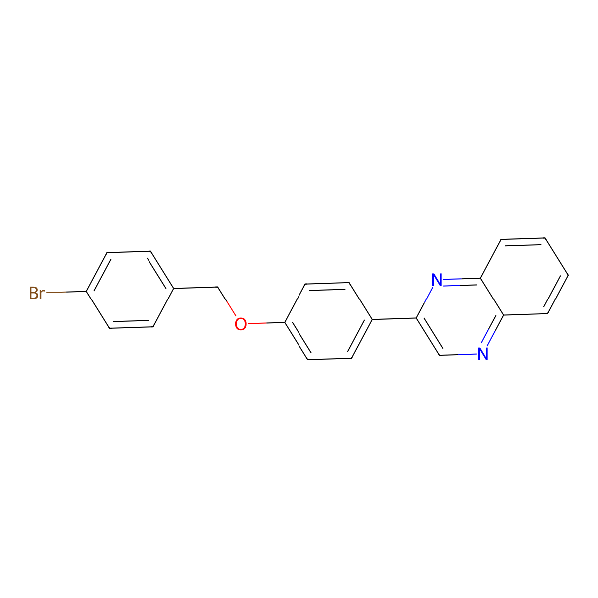 2-[4-[(4-Bromophenyl)methoxy]phenyl]quinoxaline molecular structure, CAS 587014-70-8