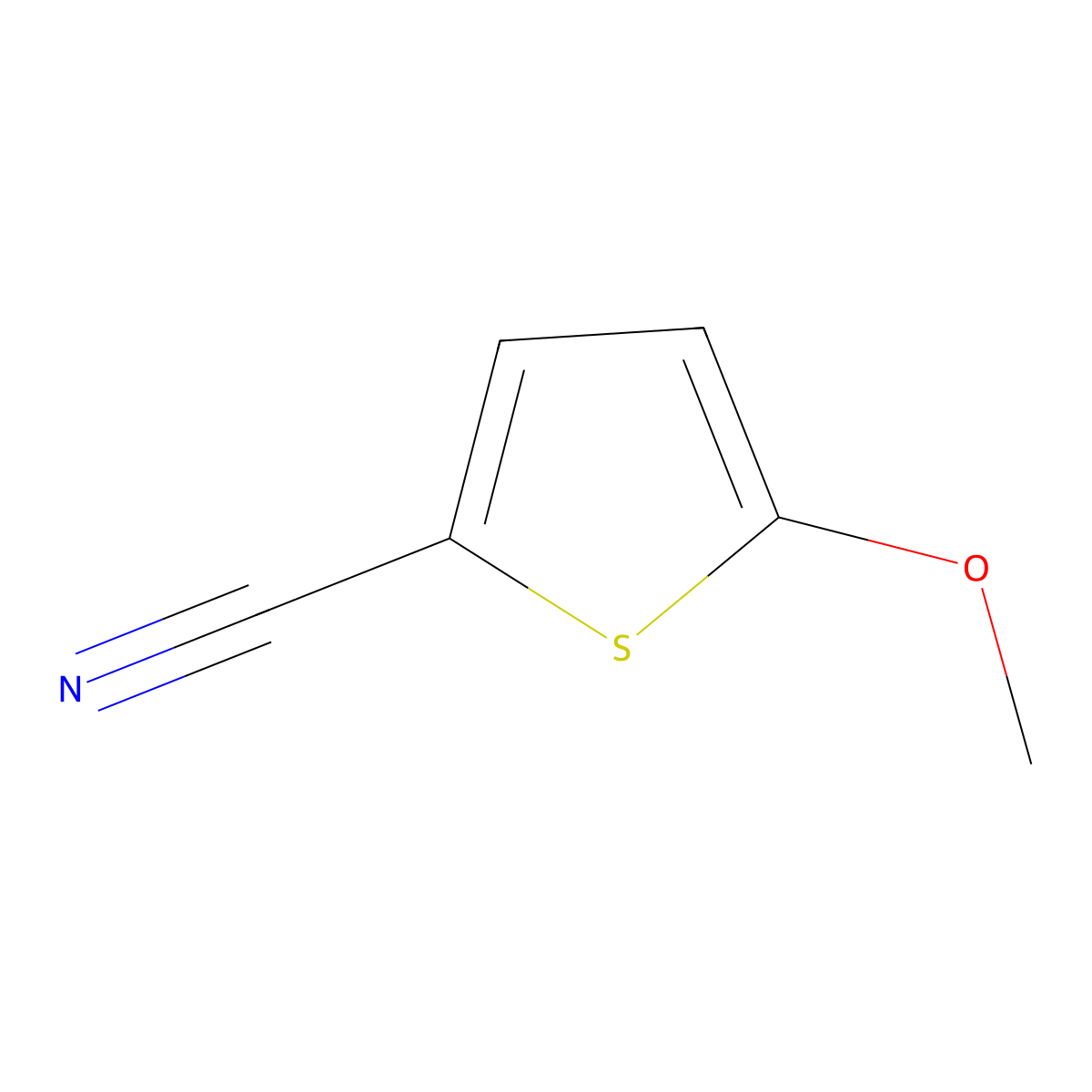 5-Methoxythiophene-2-carbonitrile molecular structure, CAS 58703-25-6