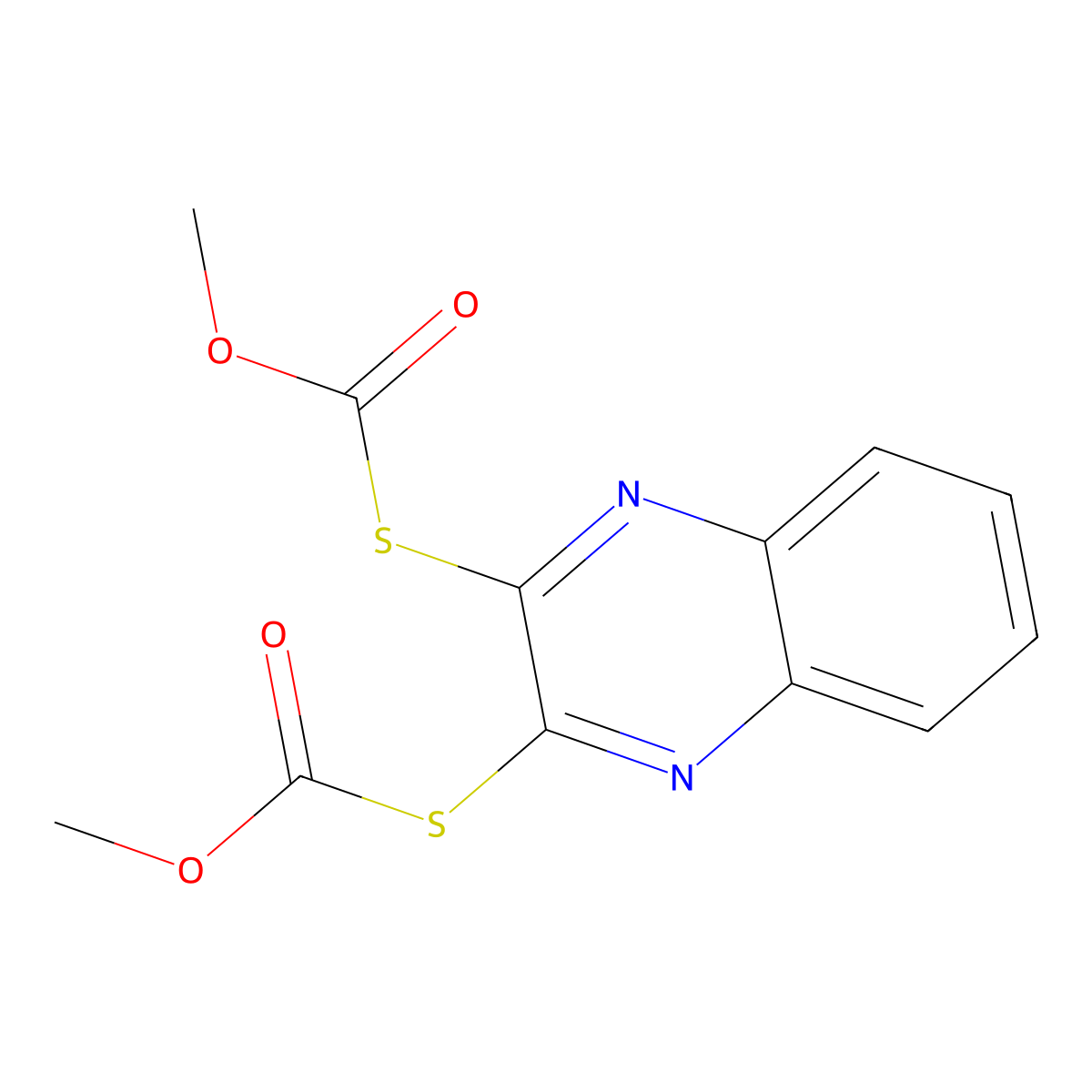 Carbonic acid, dithiodi-, O,O'-dimethyl S,S'-(2,3-quinoxalinediyl) ester molecular structure, CAS 58705-49-0