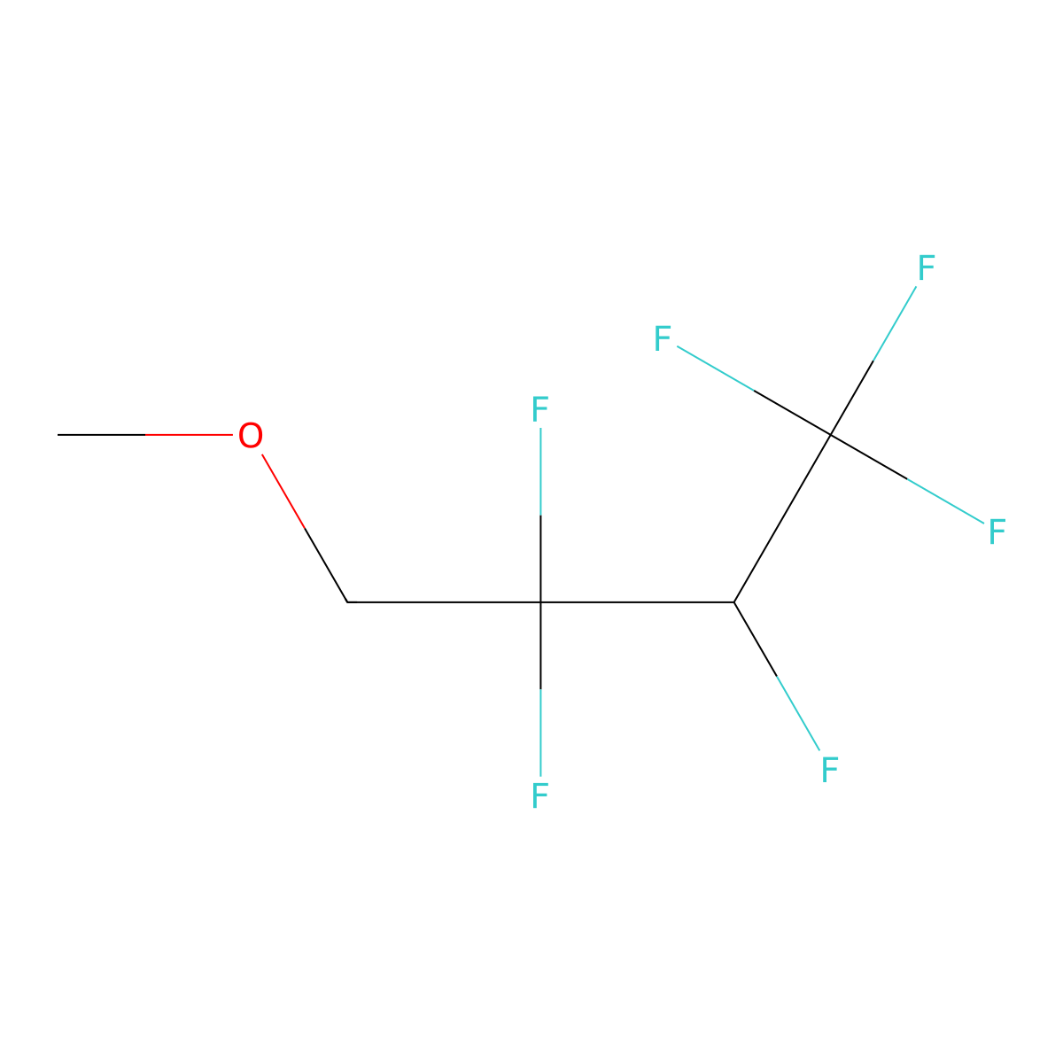 1,1,1,2,3,3-Hexafluoro-4-methoxybutane molecular structure, CAS 58705-93-4