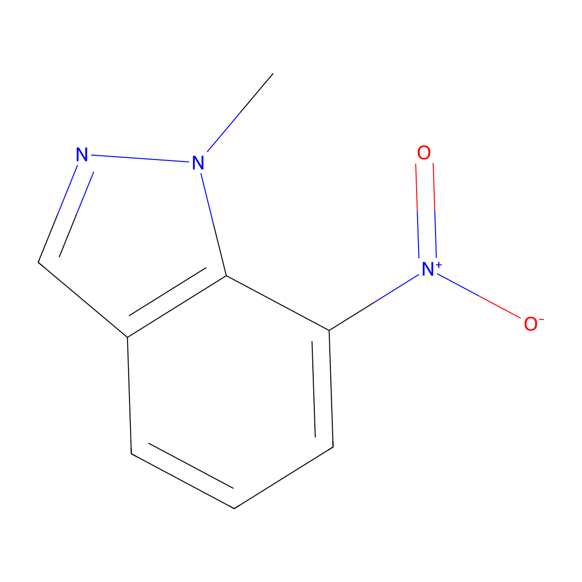 1H-Indazole, 1-methyl-7-nitro- molecular structure, CAS 58706-36-8