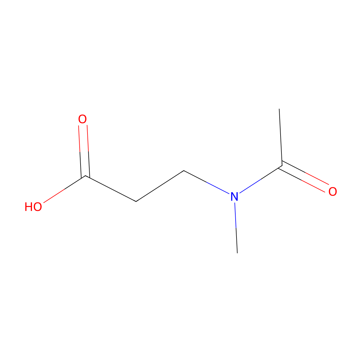 3-(N-methylacetamido)propanoic acid molecular structure, CAS 58706-66-4