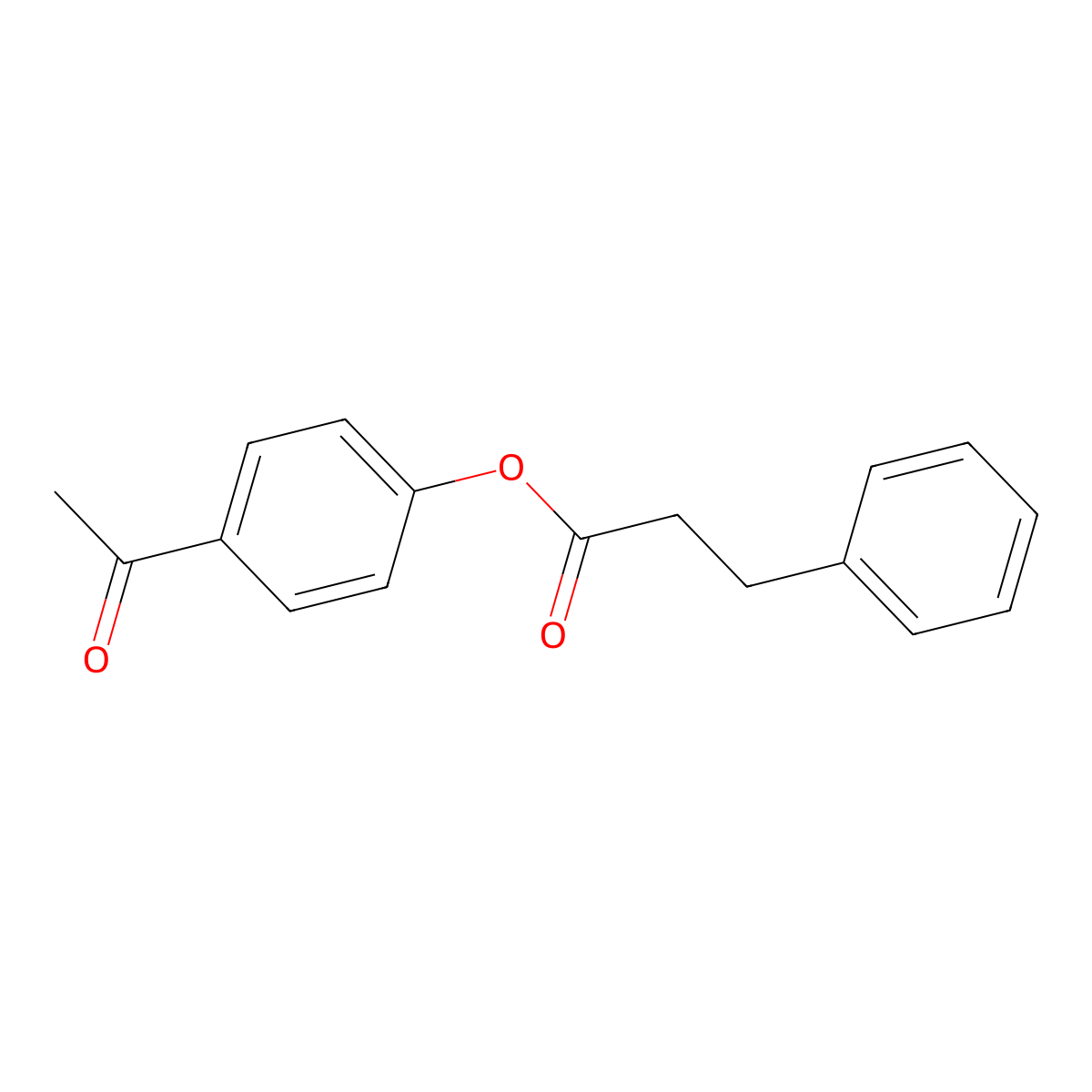 4-Acetylphenyl 3-phenylpropanoate molecular structure, CAS 58707-95-2