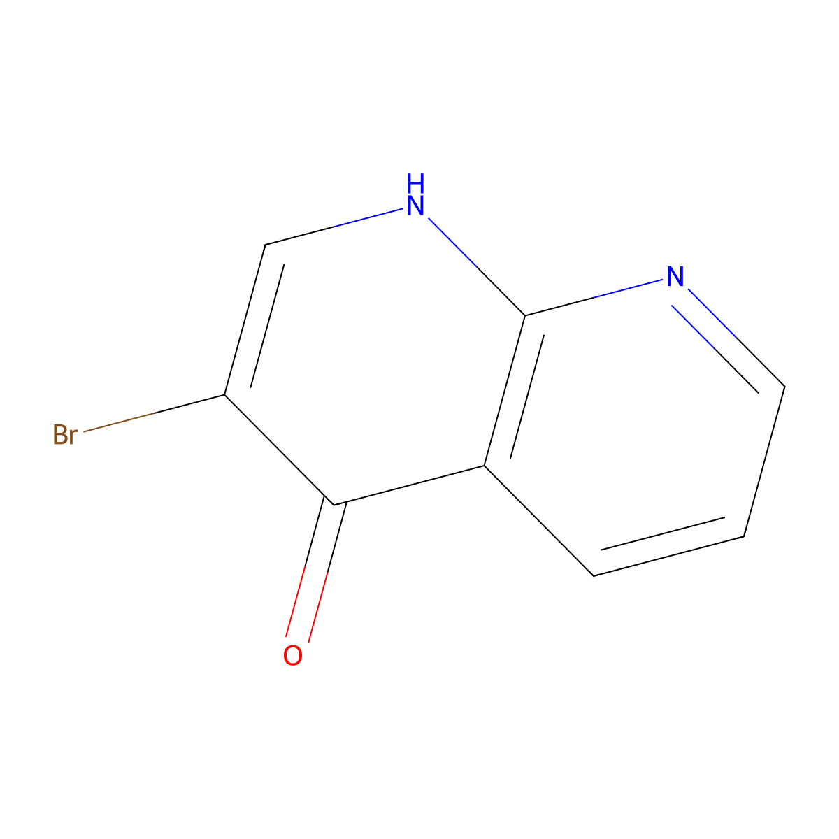 3-Bromo-1,8-naphthyridin-4-ol molecular structure, CAS 58708-43-3