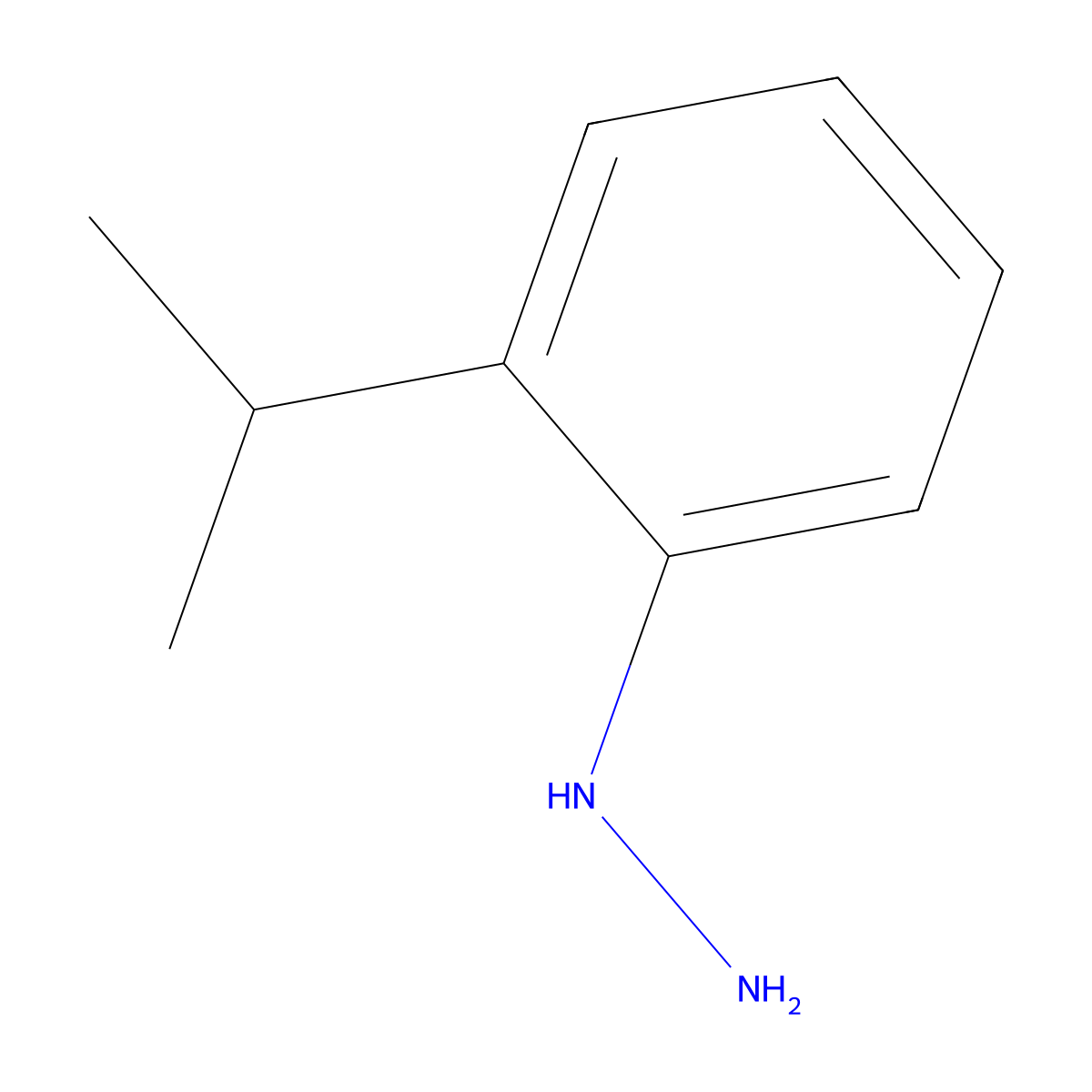(2-Isopropylphenyl)hydrazine molecular structure, CAS 58711-28-7