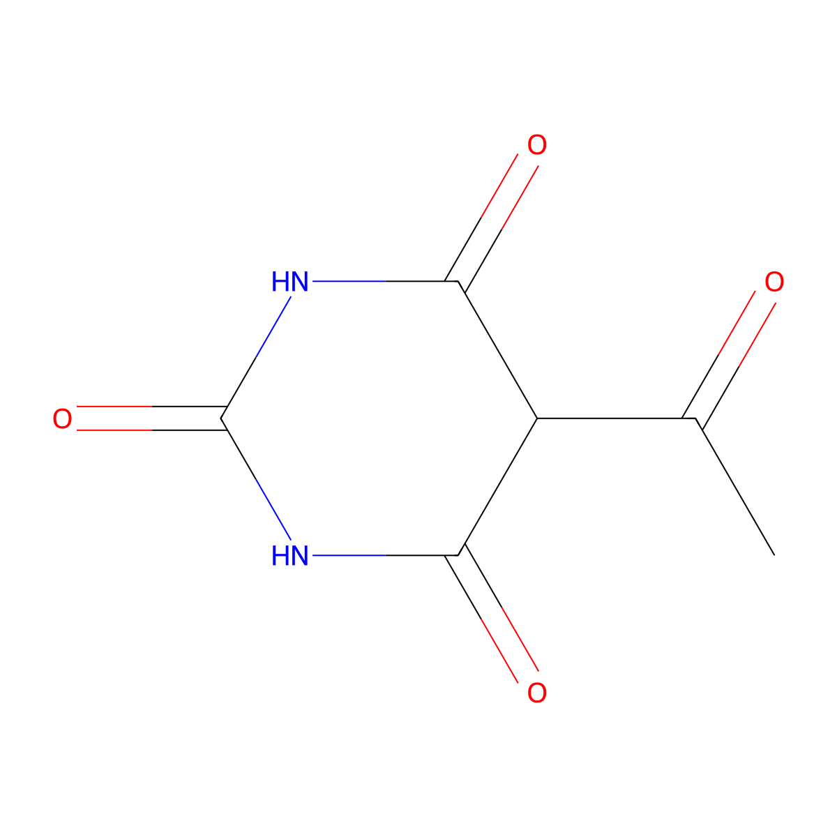 5-acetylpyrimidine-2,4,6(1H,3H,5H)-trione molecular structure, CAS 58713-02-3