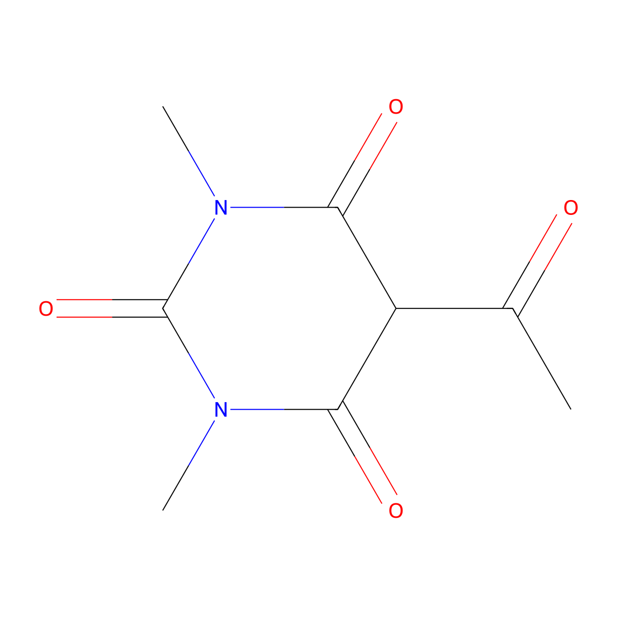 5-Acetyl-1,3-dimethylbarbituric Acid molecular structure, CAS 58713-03-4