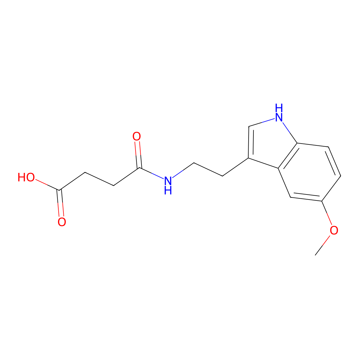 4-((2-(5-Methoxy-1H-indol-3-yl)ethyl)amino)-4-oxobutanoic acid molecular structure, CAS 58714-14-0