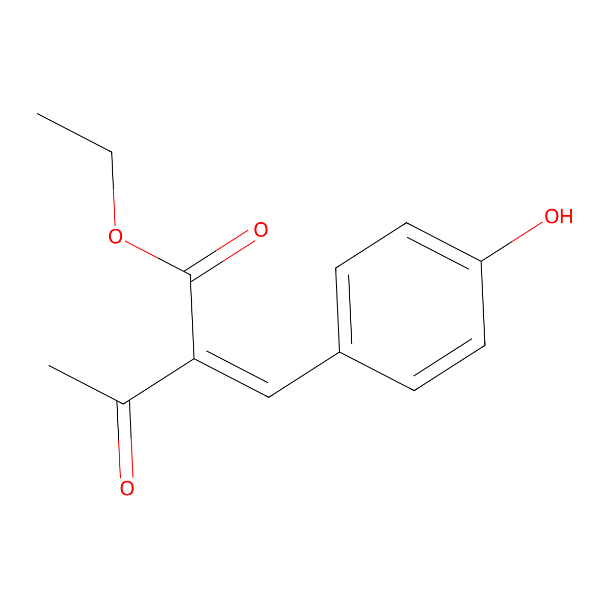 Ethyl 2-[(4-hydroxyphenyl)methylene]-3-oxobutanoate molecular structure, CAS 58714-57-1