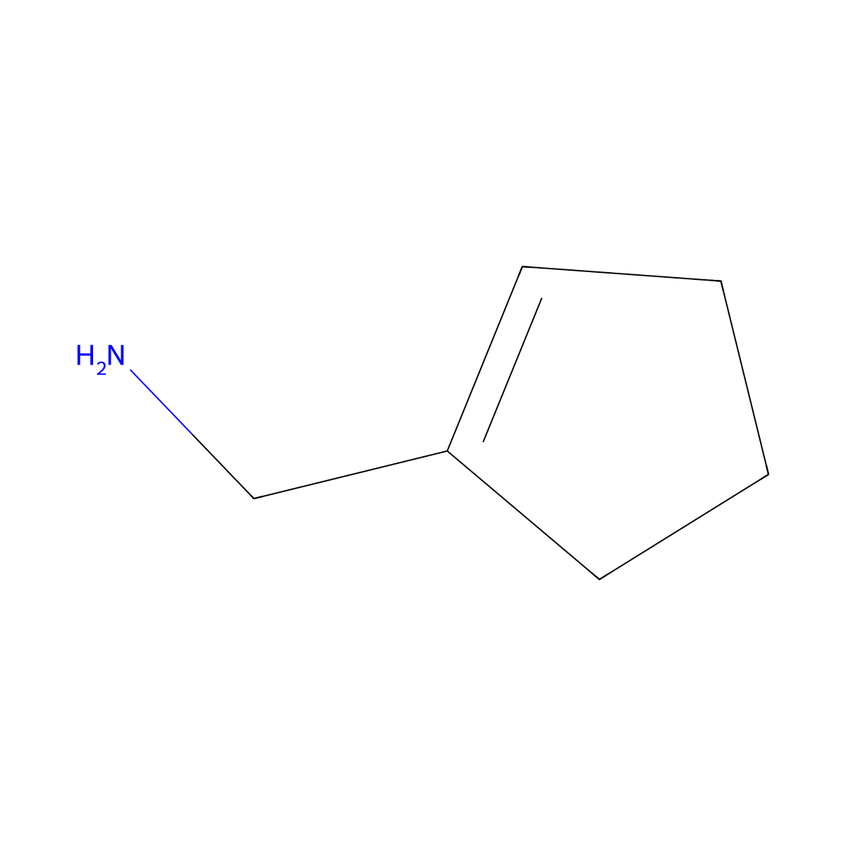 (Cyclopent-1-en-1-yl)methanamine molecular structure, CAS 58714-98-0
