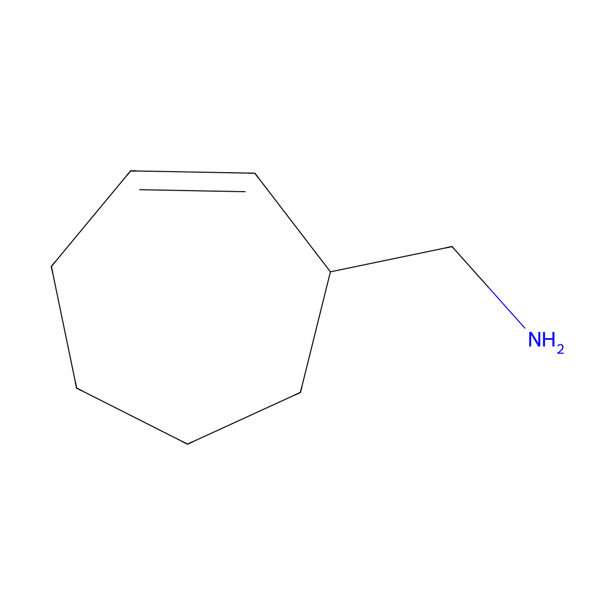 (Cyclohept-2-en-1-yl)methanamine molecular structure, CAS 58715-02-9