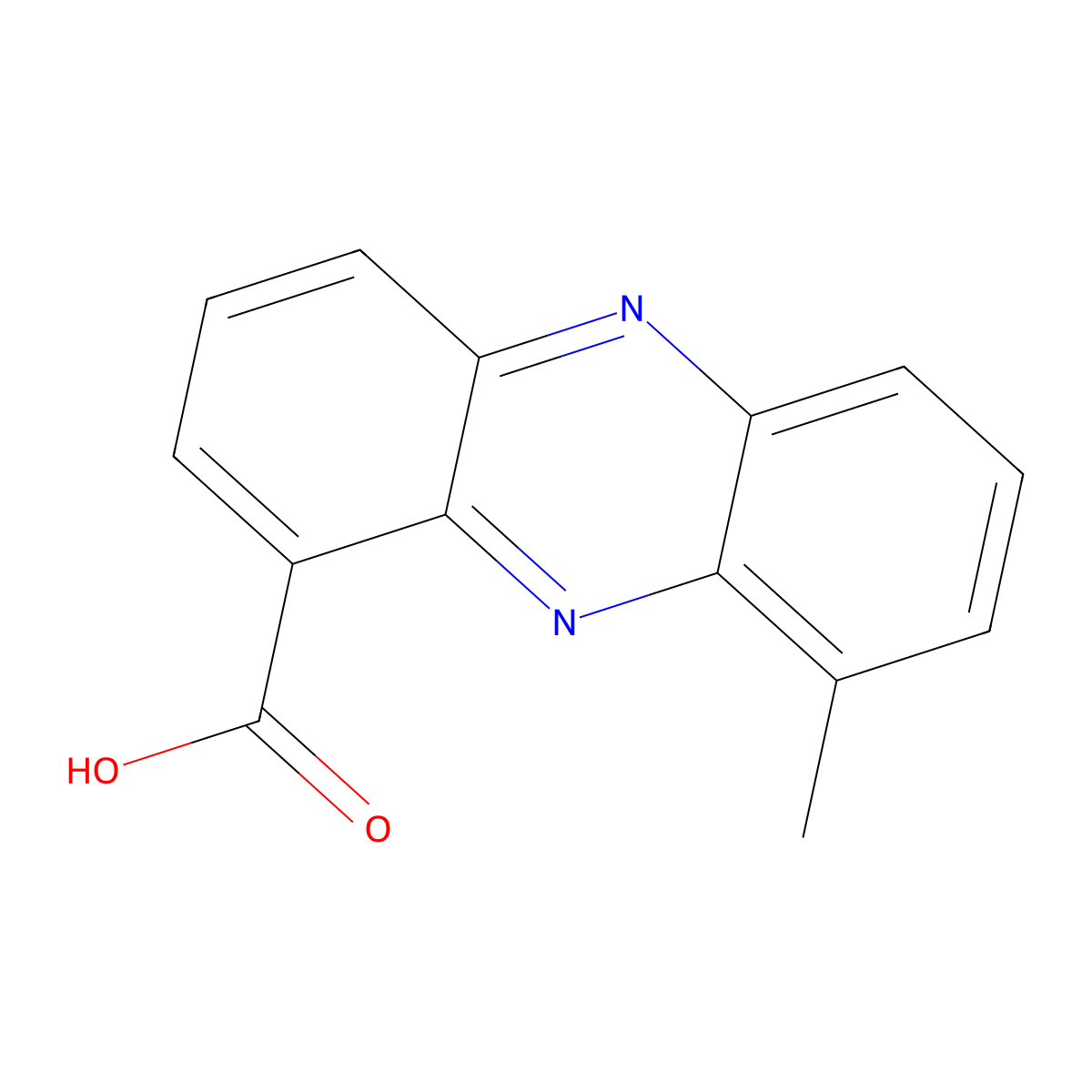 9-methylphenazine-1-carboxylic Acid molecular structure, CAS 58718-46-0