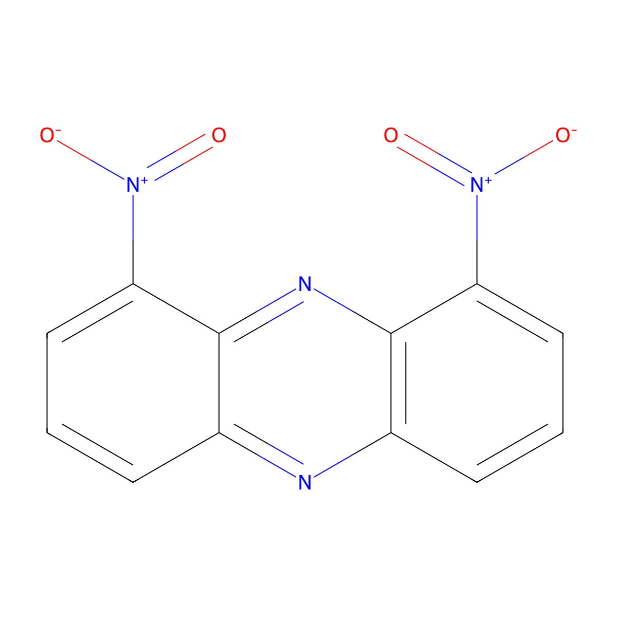 1,9-Dinitrophenazine molecular structure, CAS 58718-48-2