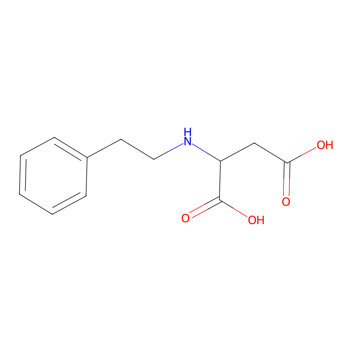 N-(2-Phenylethyl)aspartic acid molecular structure, CAS 5872-49-1