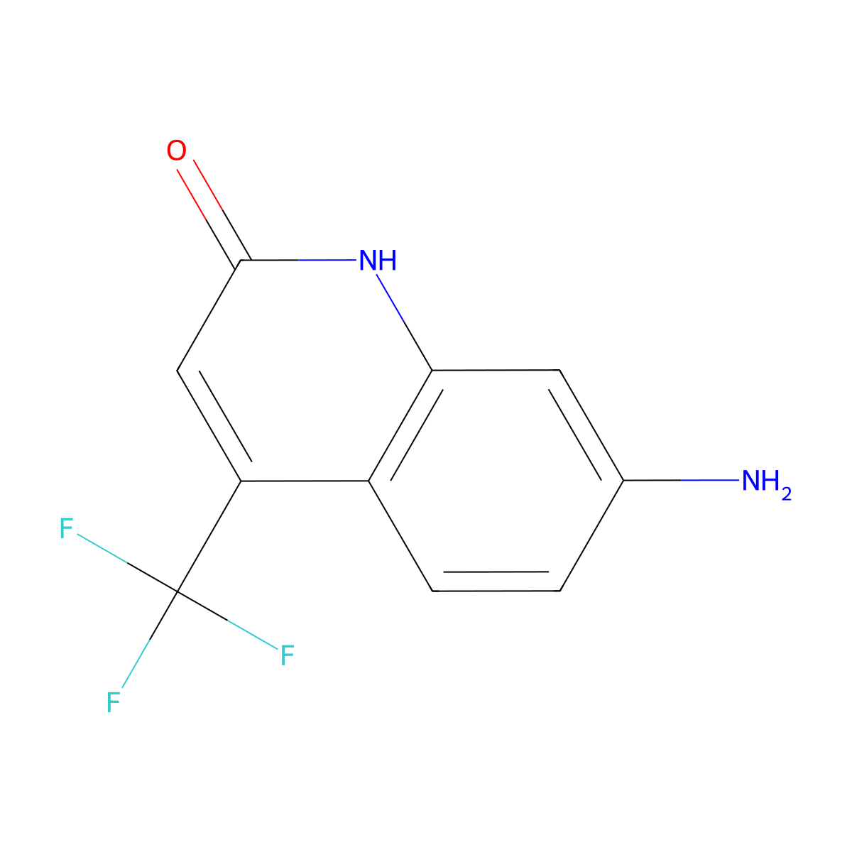 7-Amino-4-trifluoromethyl-2-quinolinone molecular structure, CAS 58721-76-9