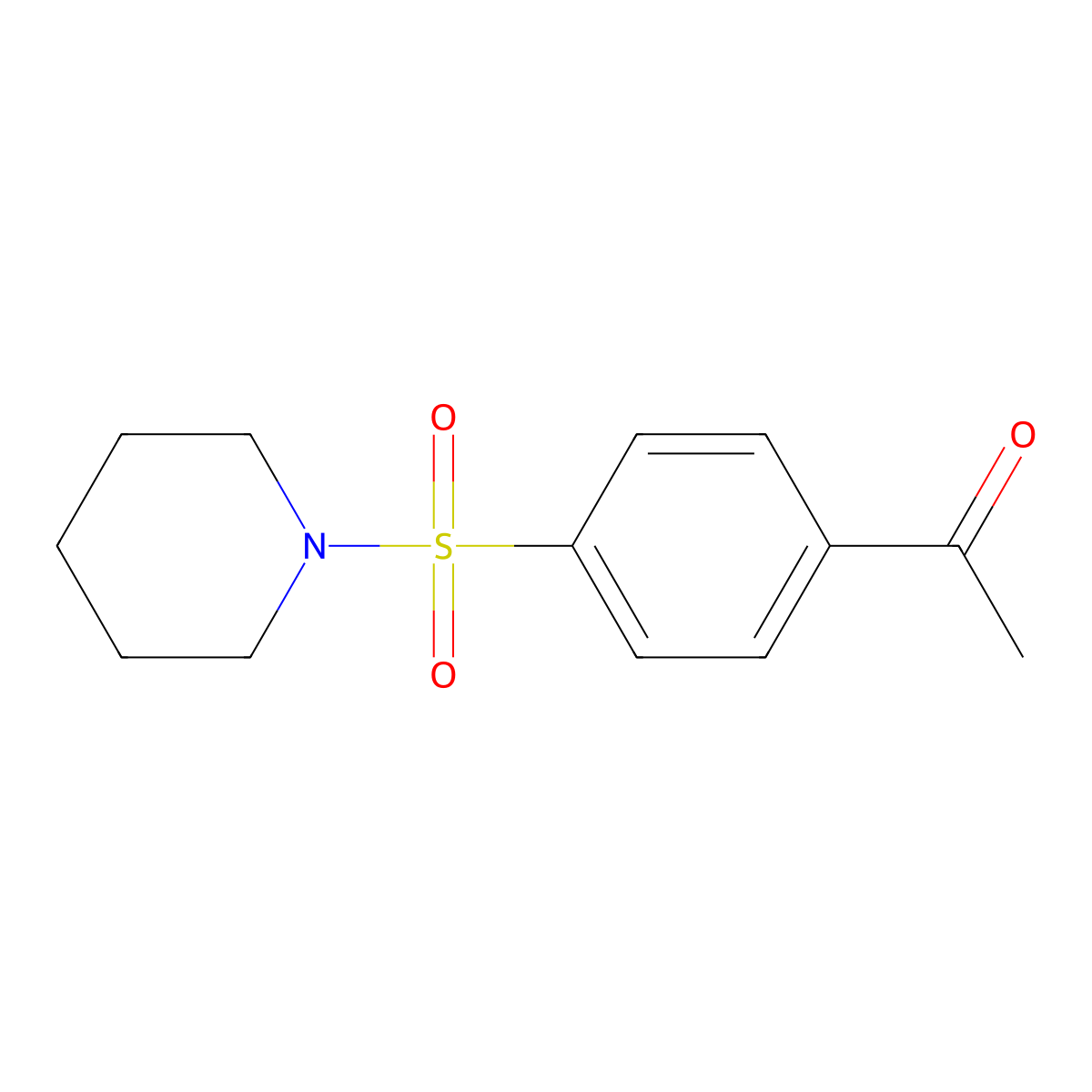 1-[4-(1-Piperidinylsulfonyl)phenyl]ethanone molecular structure, CAS 58722-34-2