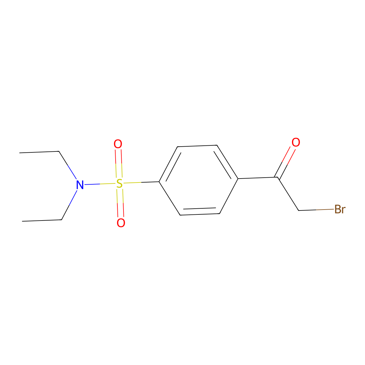 4-(2-bromoacetyl)-N,N-diethylbenzene-1-sulfonamide molecular structure, CAS 58722-36-4