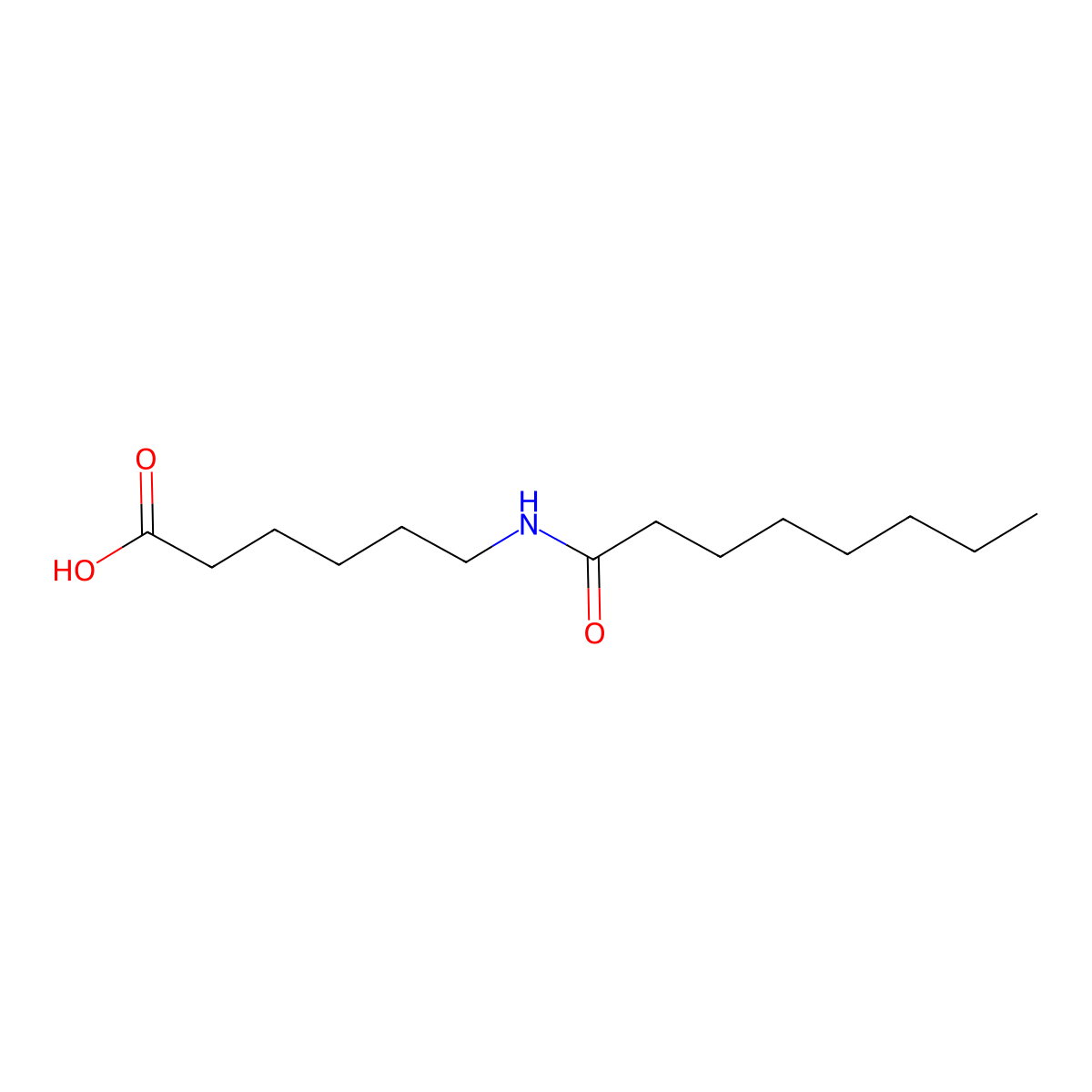 6-(octanoylamino)hexanoic Acid molecular structure, CAS 58725-38-5
