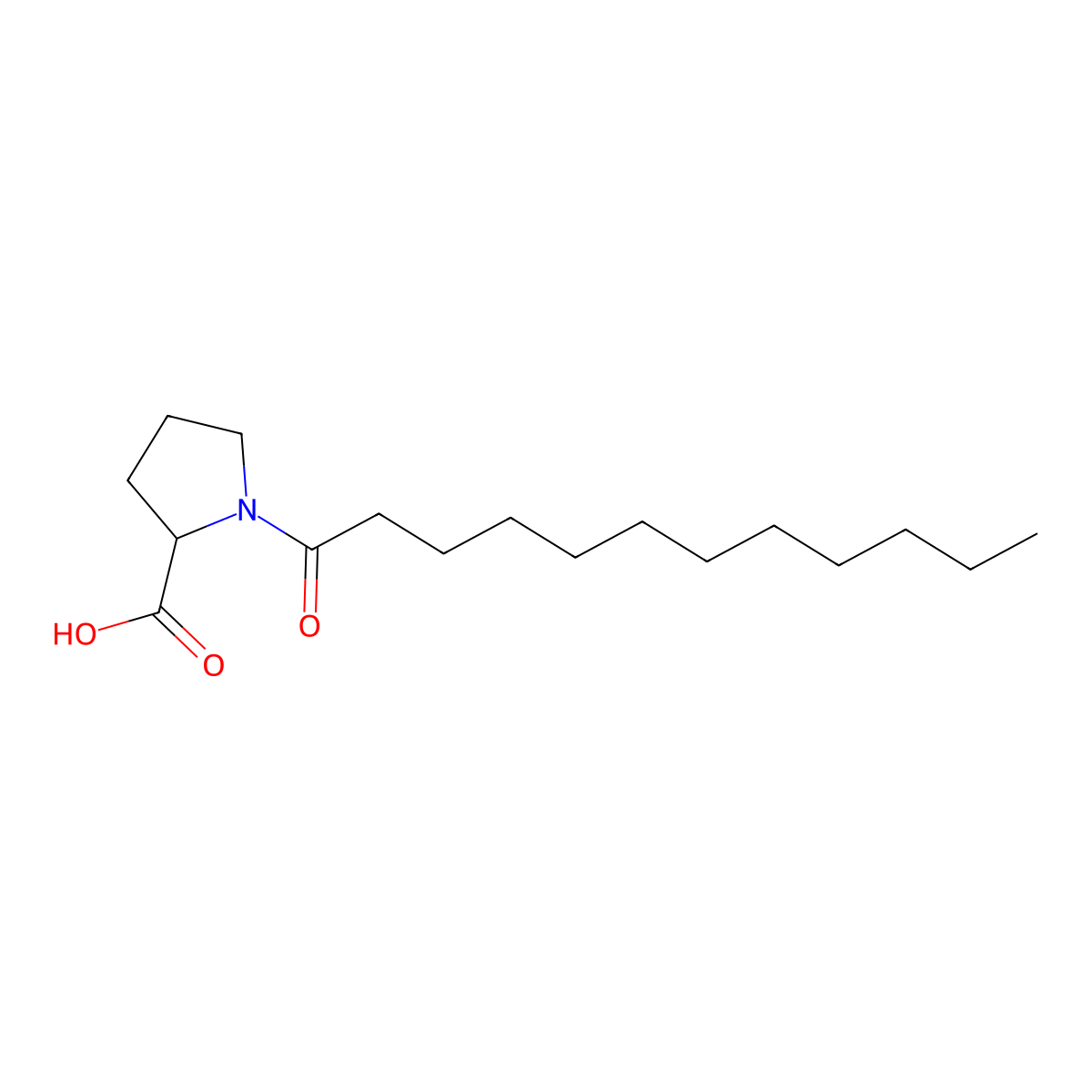 Lauroyl Proline molecular structure, CAS 58725-39-6