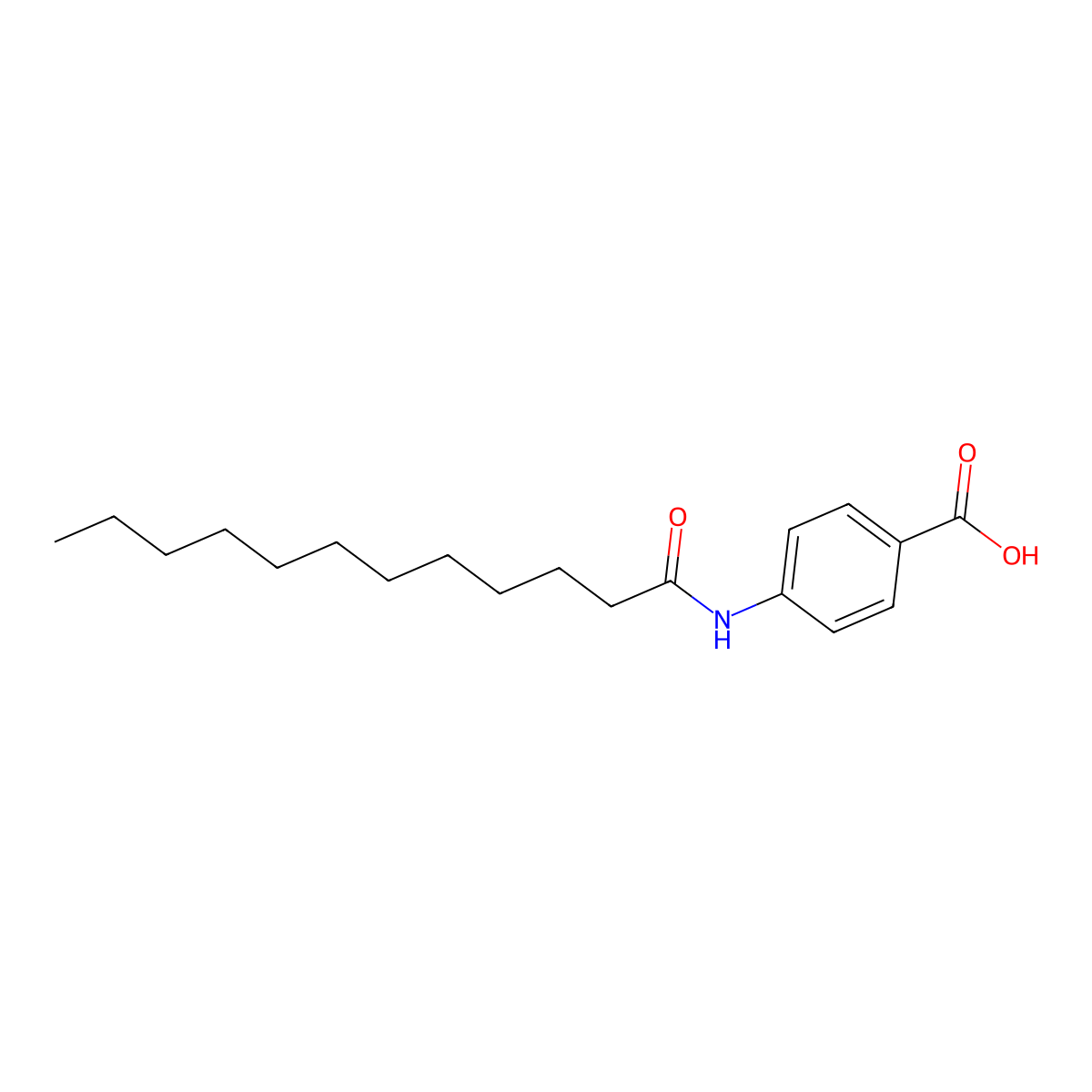4-(Dodecanoylamino)benzoic acid molecular structure, CAS 58725-40-9