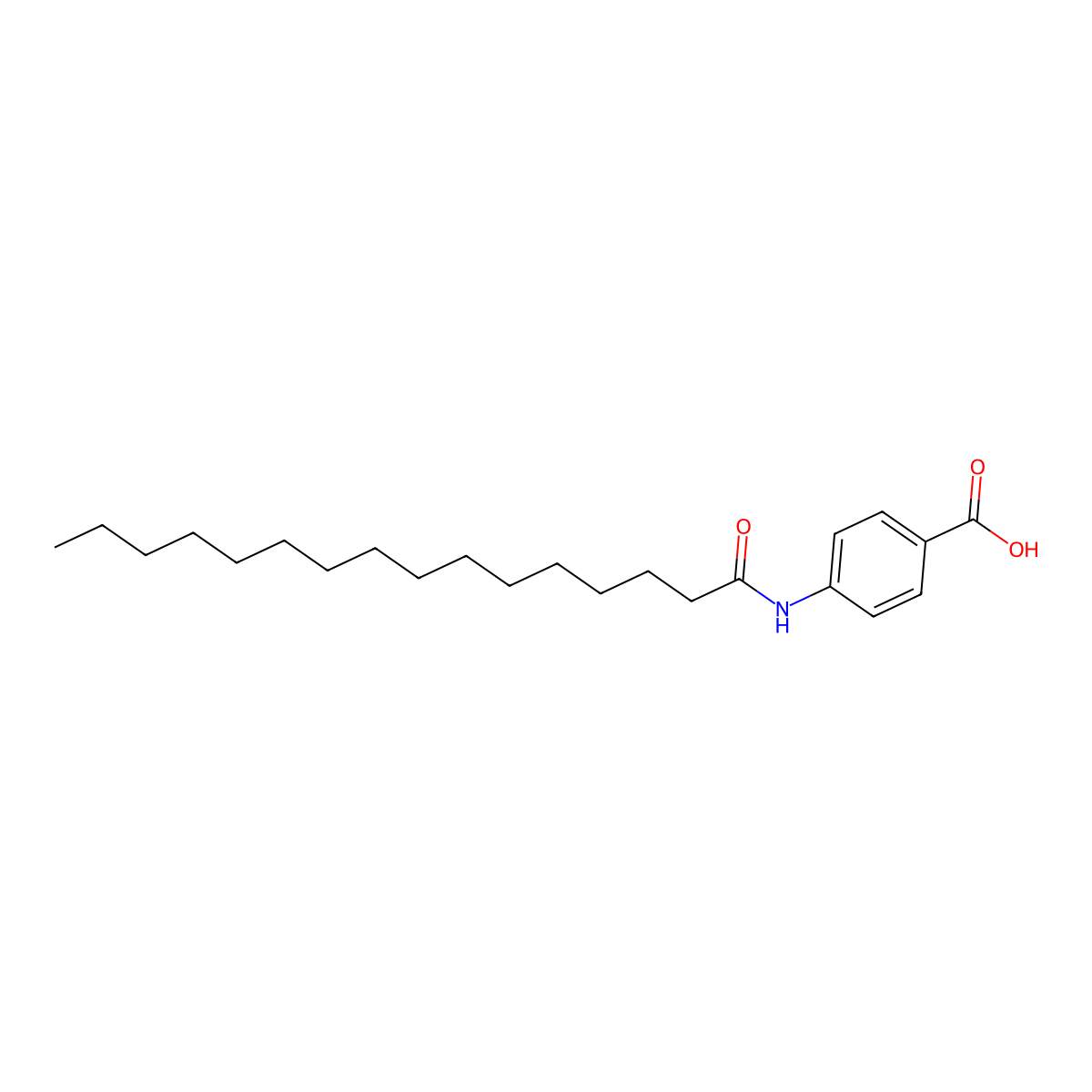 4-(Hexadecanoylamino)benzoic acid molecular structure, CAS 58725-48-7