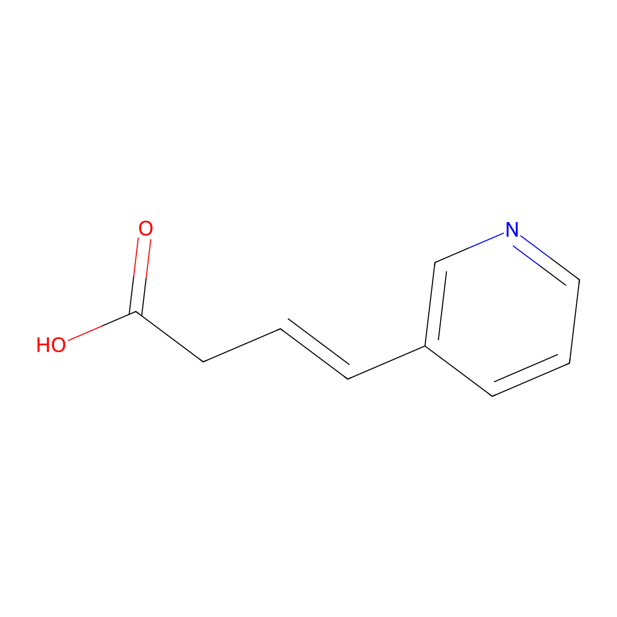 4-(3-Pyridyl)-3-butenoic acid molecular structure, CAS 58725-94-3