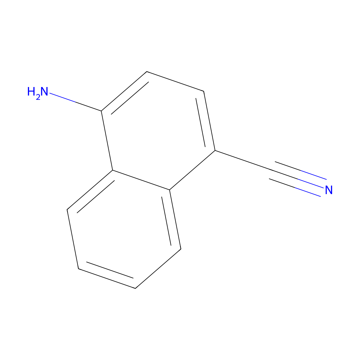 4-Amino-1-naphthalenecarbonitrile molecular structure, CAS 58728-64-6