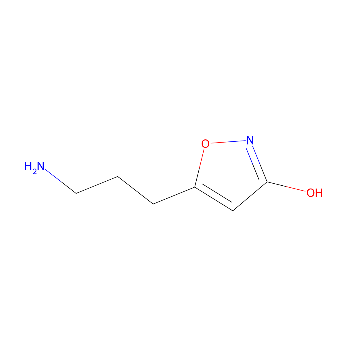 5-(3-Aminopropyl)-1,2-oxazol-3-OL molecular structure, CAS 58728-66-8