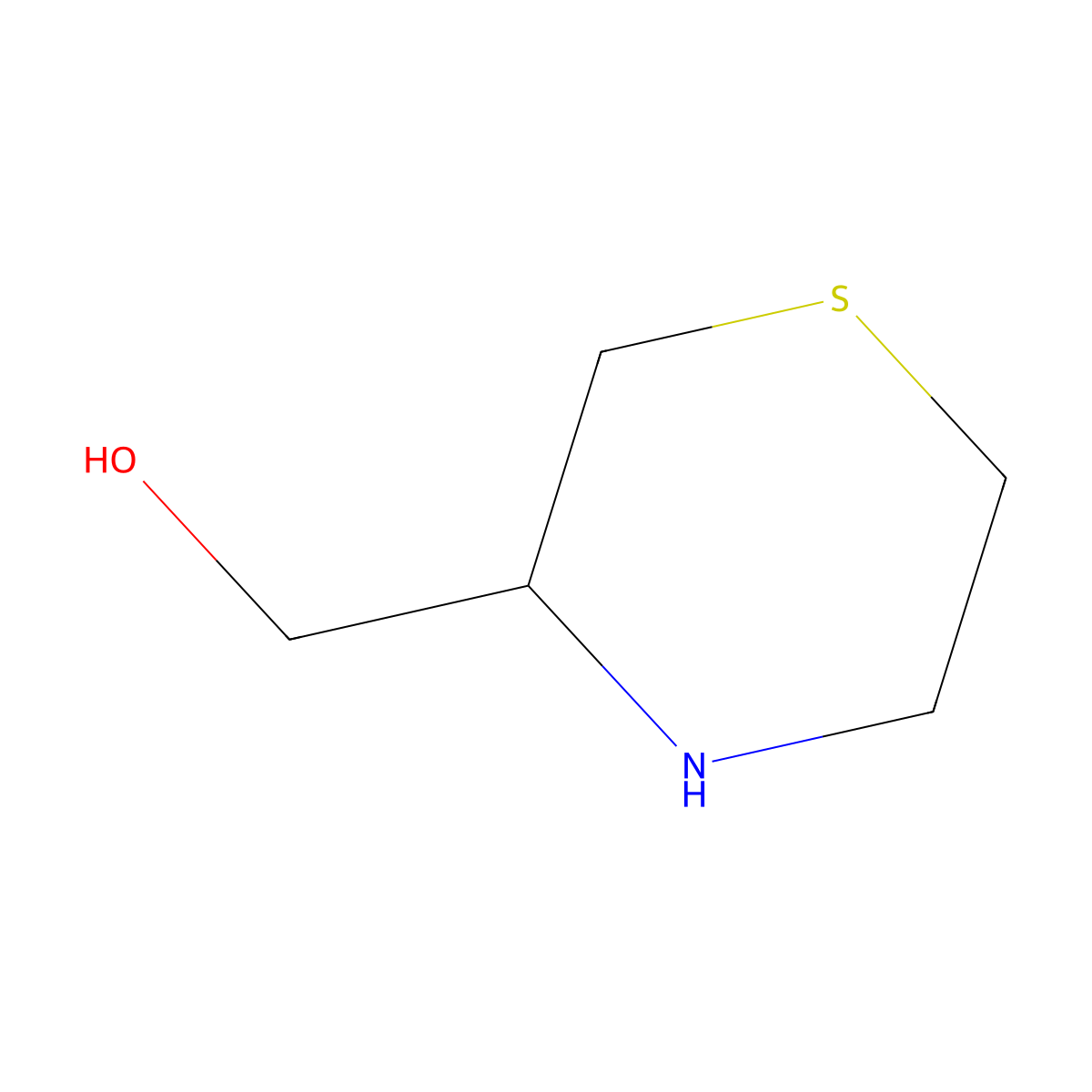 Thiomorpholin-3-ylmethanol molecular structure, CAS 58729-32-1