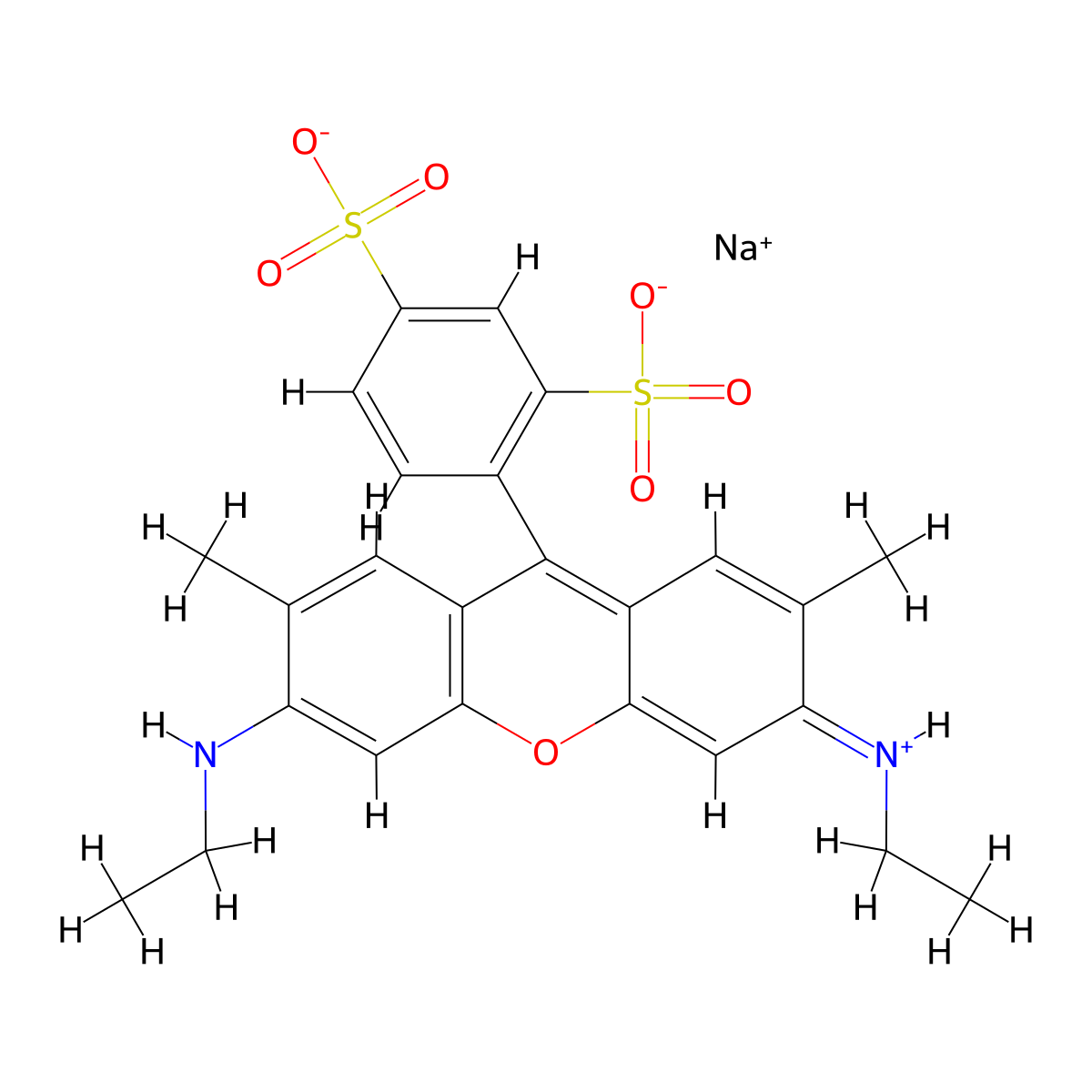Sulforhodamine G molecular structure, CAS 5873-16-5