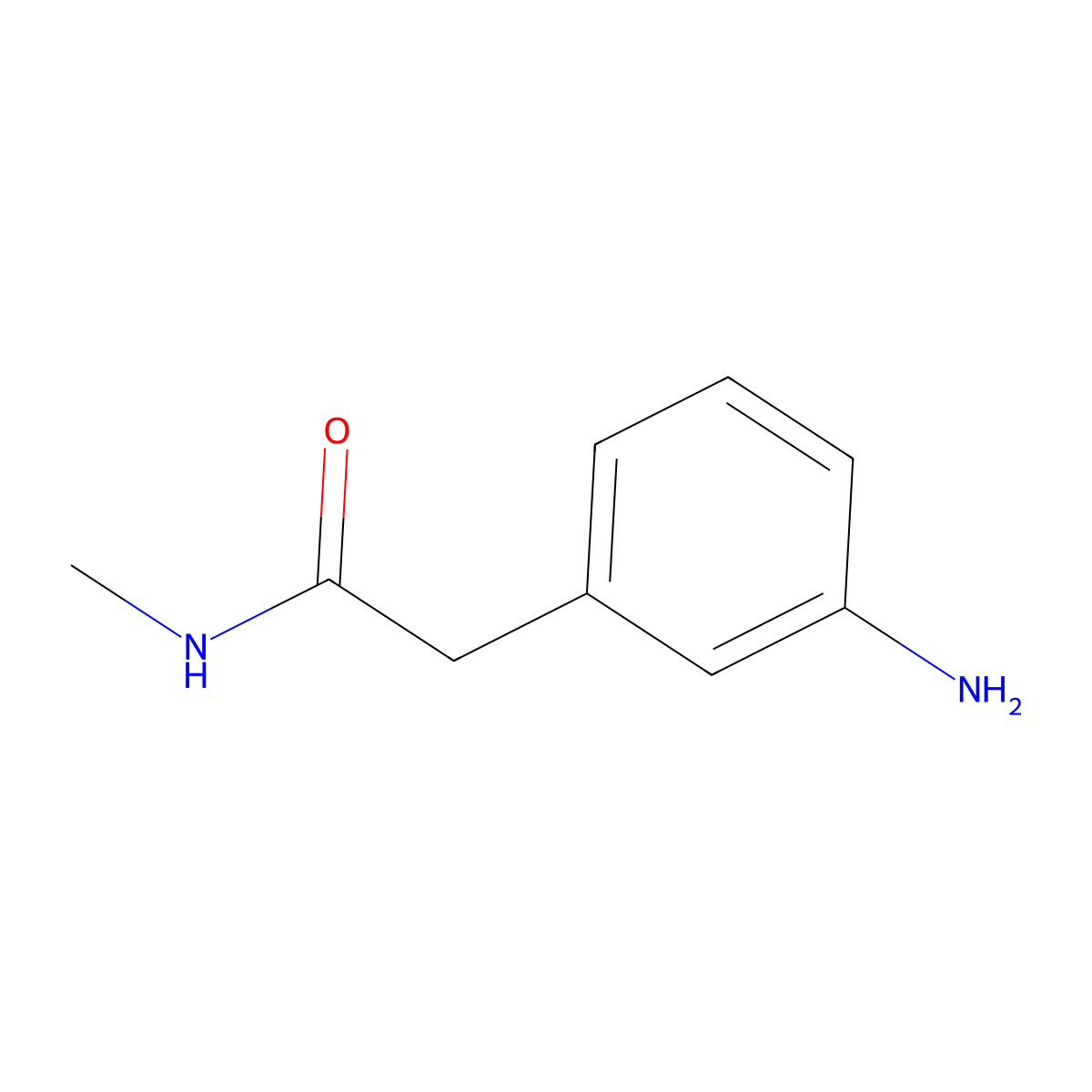 2-(3-aminophenyl)-N-methylacetamide molecular structure, CAS 58730-35-1