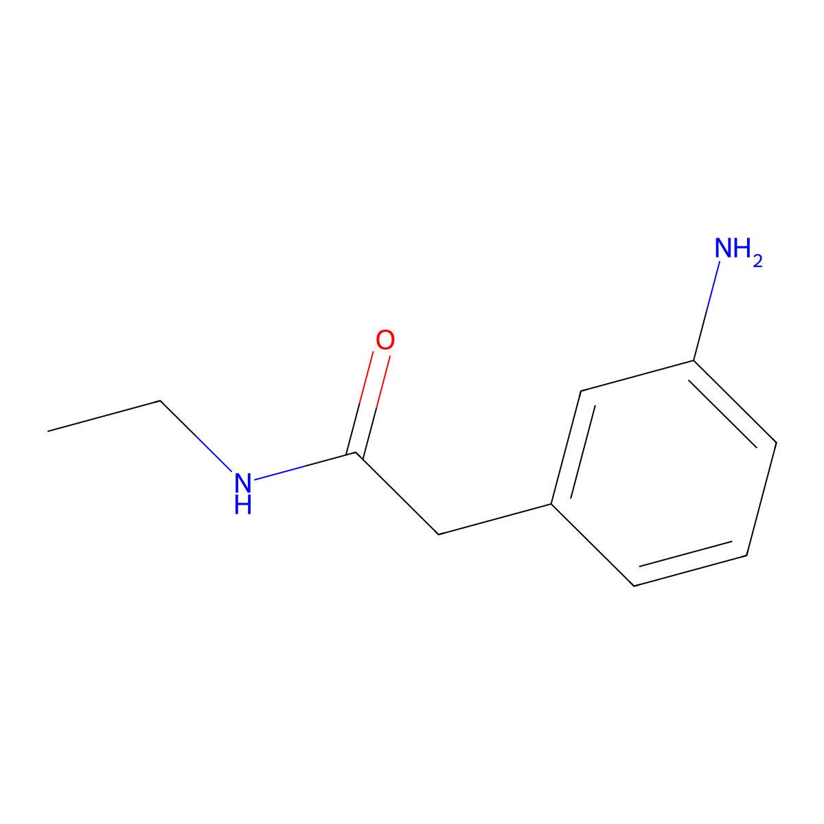 2-(3-aminophenyl)-N-ethylacetamide molecular structure, CAS 58730-40-8