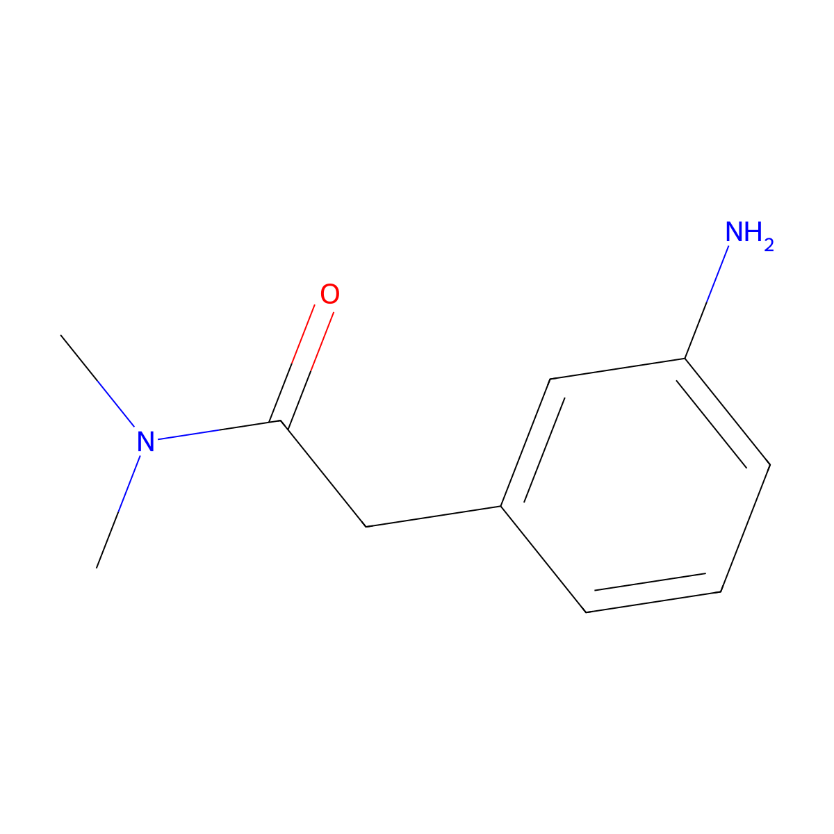 2-(3-aminophenyl)-N,N-dimethylacetamide molecular structure, CAS 58730-43-1