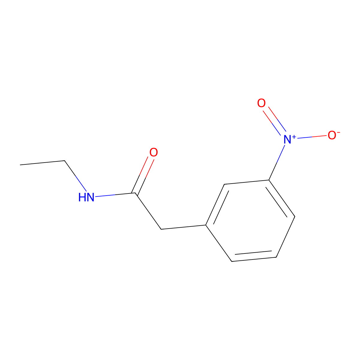 N-ethyl-2-(3-nitrophenyl)acetamide molecular structure, CAS 58730-52-2