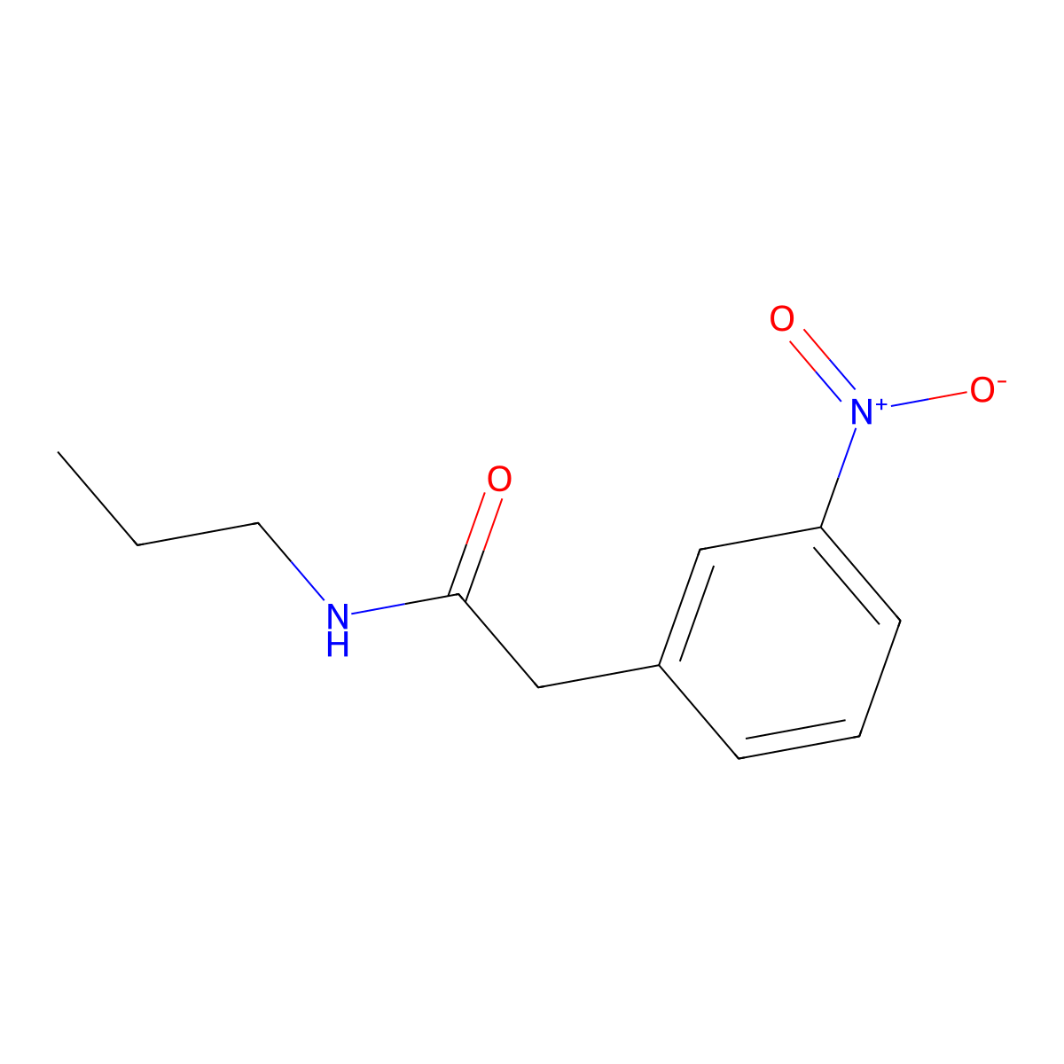 2-(3-nitrophenyl)-N-propylacetamide molecular structure, CAS 58730-53-3