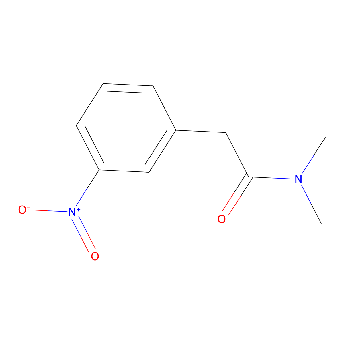 N,N-dimethyl-2-(3-nitrophenyl)acetamide molecular structure, CAS 58730-58-8
