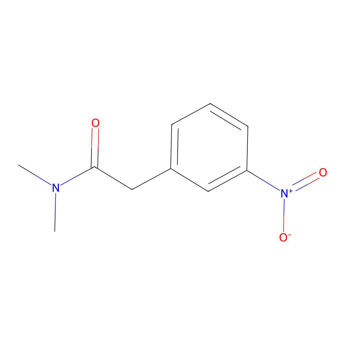 N,N-dimethyl-2-(3-nitrophenyl)acetamide molecular structure, CAS 58730-58-8