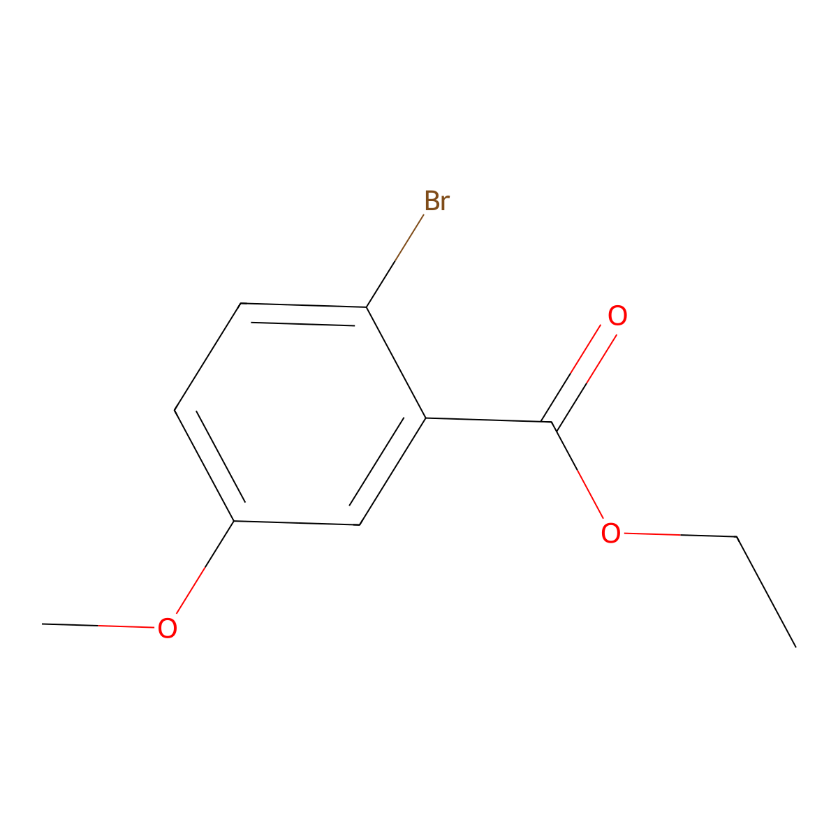 Ethyl 2-bromo-5-methoxybenzoate molecular structure, CAS 58733-41-8