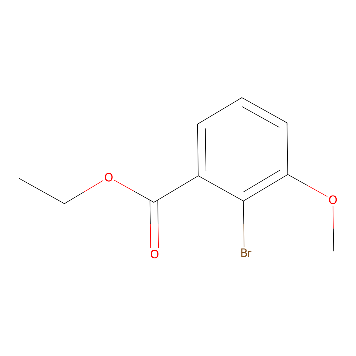 Ethyl 2-bromo-3-methoxybenzoate molecular structure, CAS 58733-42-9