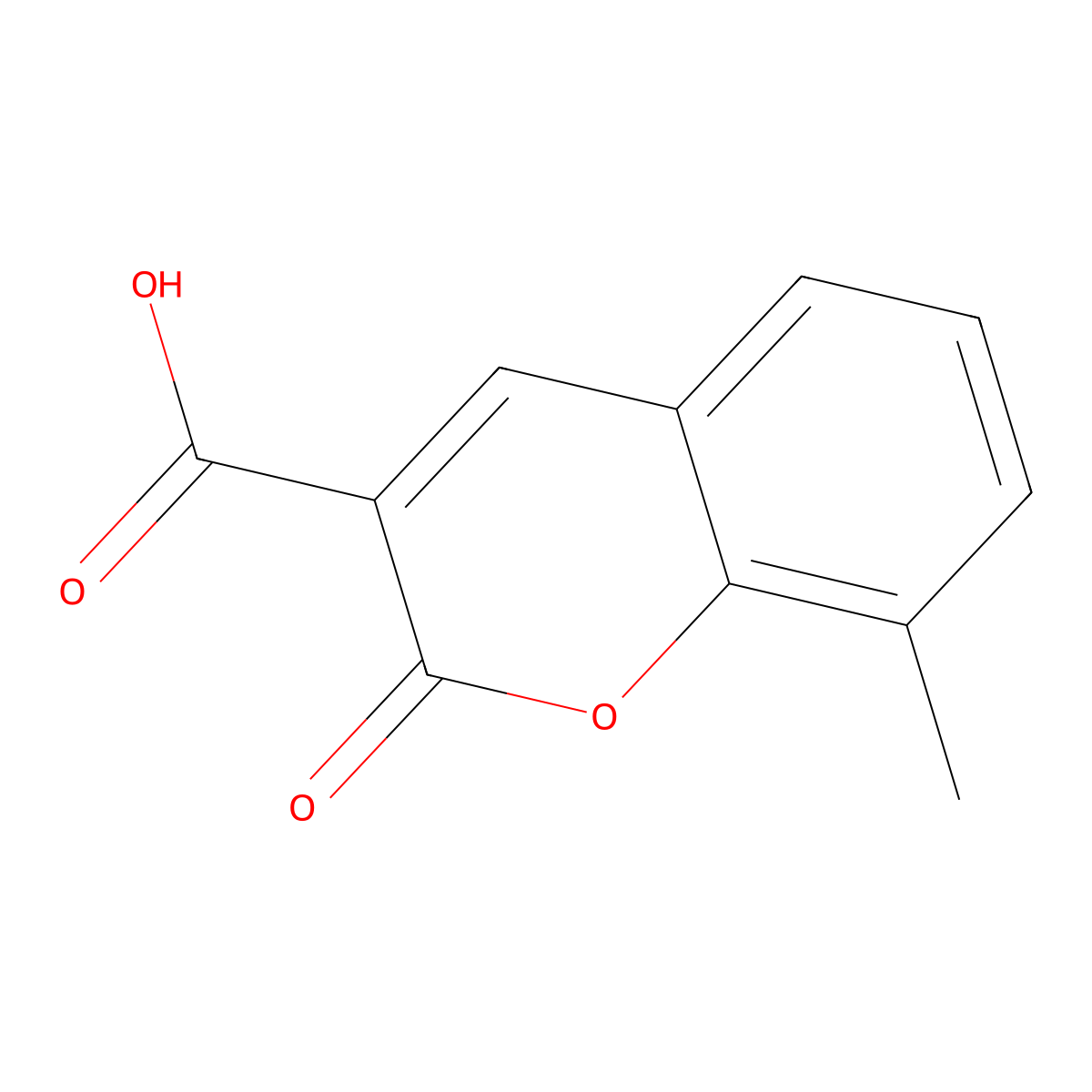 8-Methyl-2-oxo-2H-chromene-3-carboxylic acid molecular structure, CAS 58734-32-0