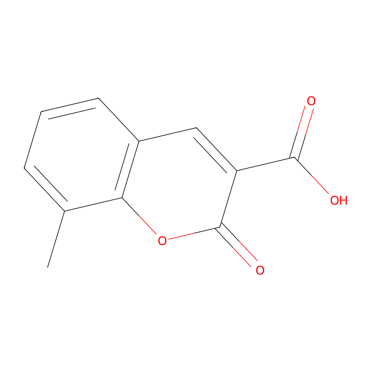 8-Methyl-2-oxo-2H-chromene-3-carboxylic acid molecular structure, CAS 58734-32-0