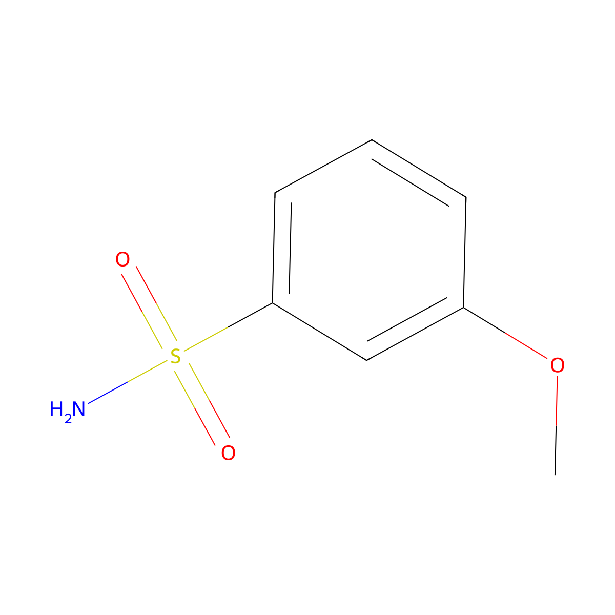 3-Methoxybenzene-1-sulfonamide molecular structure, CAS 58734-57-9