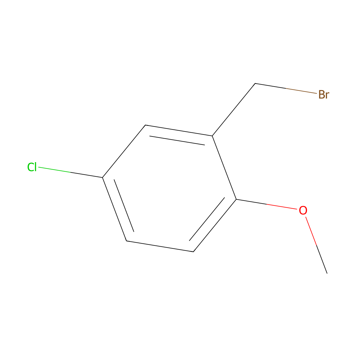 2-(Bromomethyl)-4-chloro-1-methoxybenzene molecular structure, CAS 58735-58-3