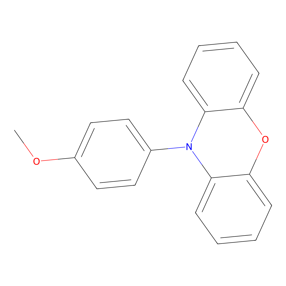 10-(4-Methoxyphenyl)-10H-phenoxazine molecular structure, CAS 58736-67-7