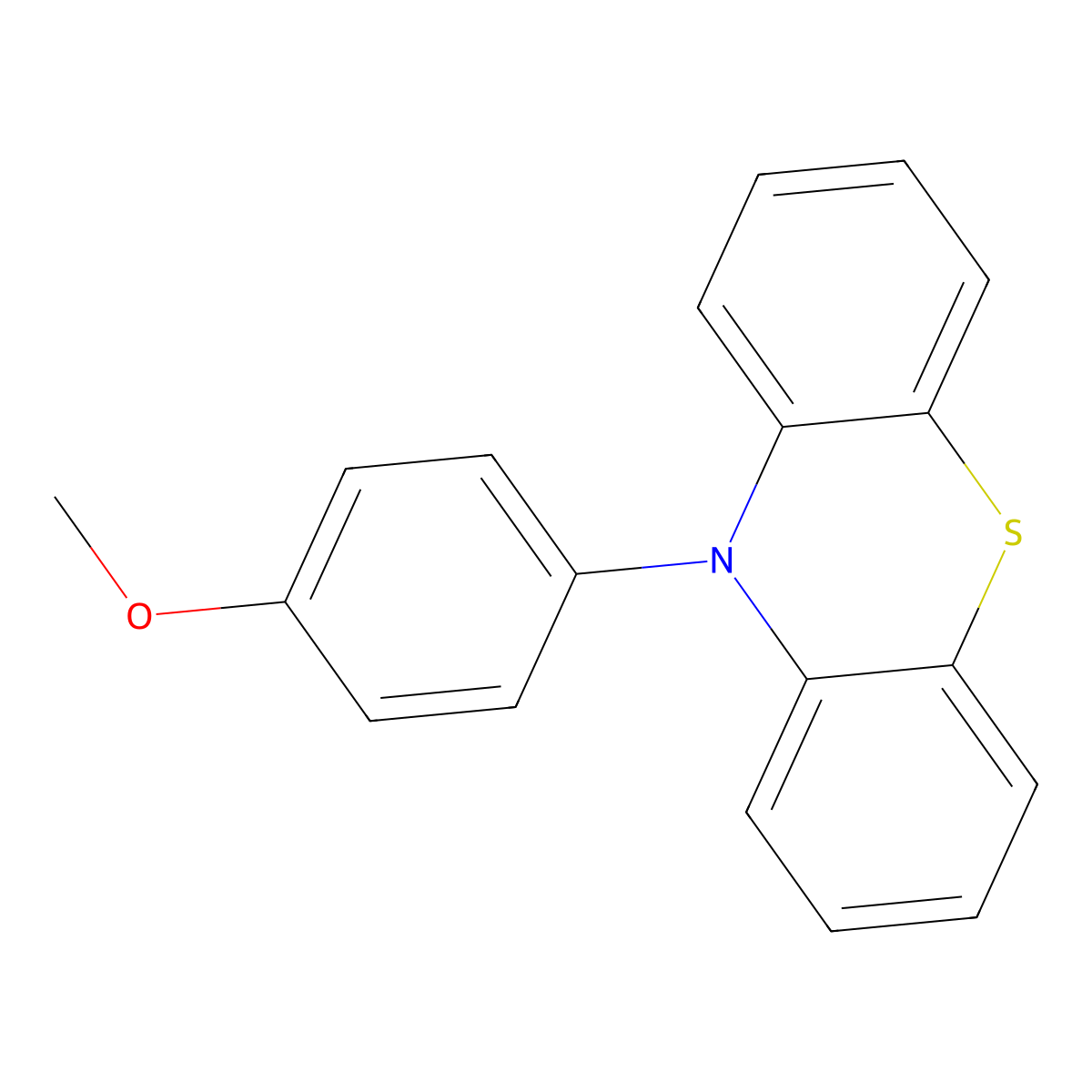 10-(4-Methoxyphenyl)-10H-phenothiazine molecular structure, CAS 58736-69-9